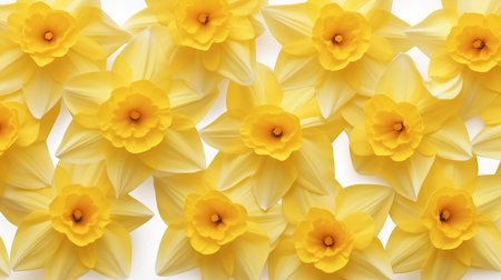 Daffodil flower patterned backgroundの素材