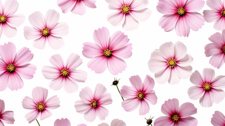 Cosmos flower patterned backgroundの素材
