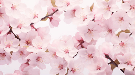 Cherry Blossom flower patterned backgroundの素材