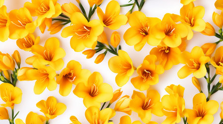 Freesia flower patterned backgroundの素材