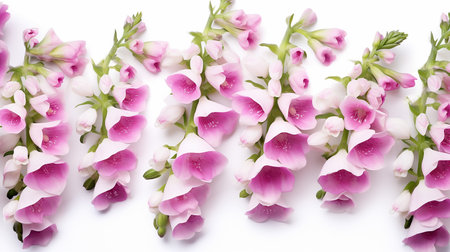 Foxglove flower patterned backgroundの素材