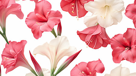 Gladiolus flower patterned backgroundの素材