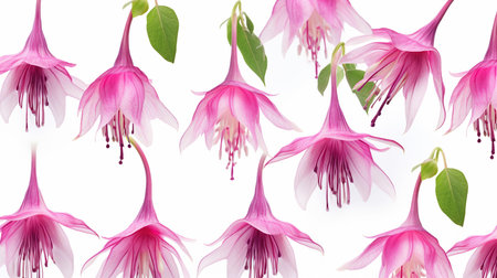 Fuchsia flower patterned backgroundの素材