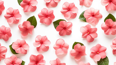 Impatiens flower patterned backgroundの素材