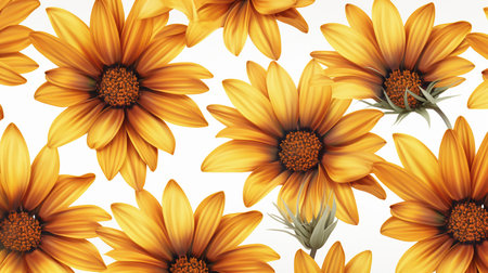 Gazania flower patterned backgroundの素材