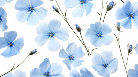 Flax flower patterned backgroundの素材
