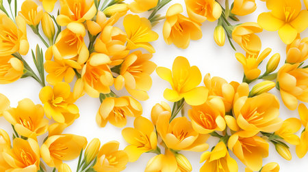Freesia flower patterned backgroundの素材