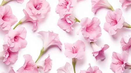 Gladiola flower patterned backgroundの素材