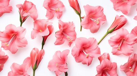 Gladiola flower patterned backgroundの素材