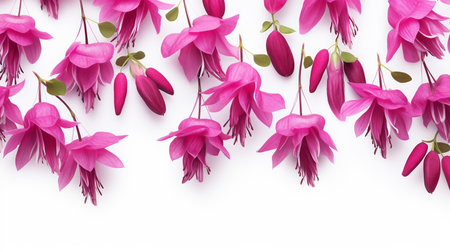 Fuchsia flower patterned backgroundの素材