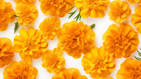 Marigold flower patterned backgroundの素材