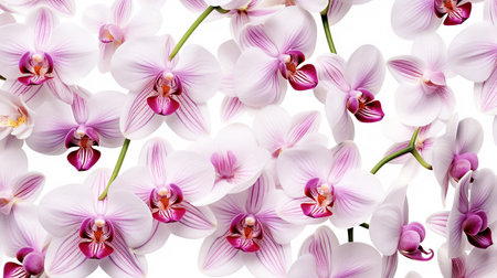 Orchid flower patterned backgroundの素材
