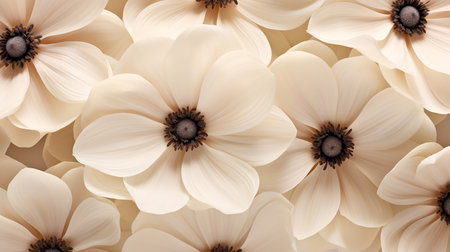 anemone flower patterned backgroundの素材