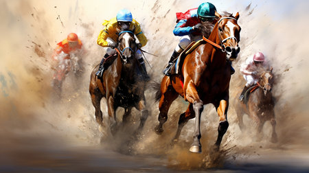 Horse racing's photoの素材