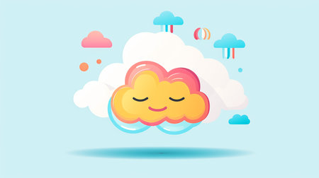 World smile day background in flat design styleの素材