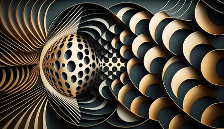 3D Abstract geometric backgroundの素材