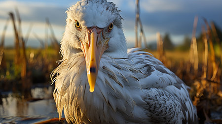 Close-up photo of a Albatross looking any directionの素材