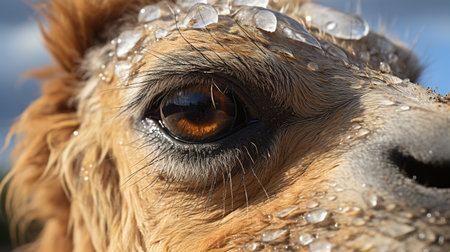 Close-up photo of a Camel looking any directionの素材