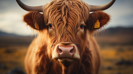 Close-up photo of a Cow looking any directionの素材