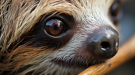 Close-up photo of a Sloth looking any directionの素材