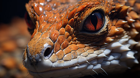 Close-up photo of a Viper looking any directionの素材