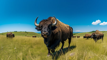 Photo of a Buffalo in the Farmlandの素材