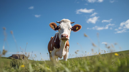 Photo of a Cow in the Farmlandの素材