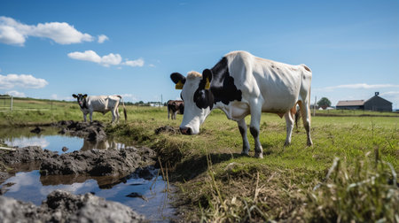 Photo of a Cow in the Farmlandの素材