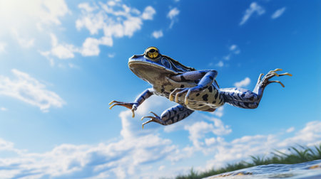 Photo of a Frog under Blue Skyの素材