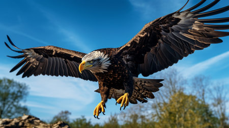 Photo of a Eagle under Blue Skyの素材
