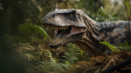 Photo of Velociraptor Rex in the Jungleの素材