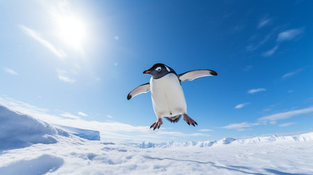 Photo of a Penguin under Blue Skyの素材