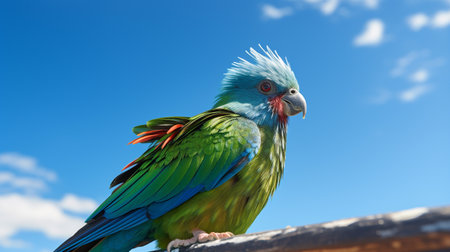 Photo of a Quetzal under Blue Skyの素材