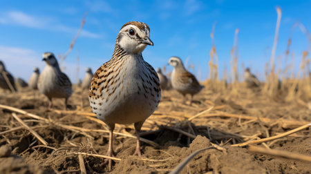 Photo of a Quail in the Farmlandの素材