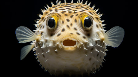 Wildlife photography of Photo of Pufferfishの素材