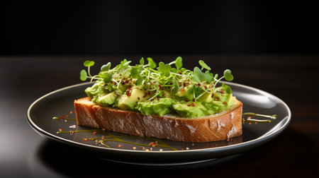 Photo of Avocado Toast as a dish in a high-end restaurantの素材