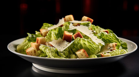 Photo of Caesar Salad as a dish in a high-end restaurantの素材