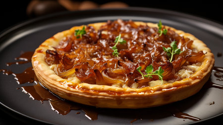 Photo of Caramelized Onion Tart as a dish in a high-end restaurantの素材