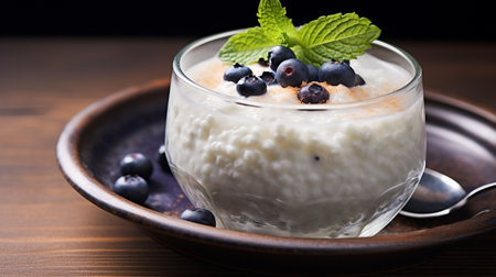 Photo of Coconut Tapioca Pudding as a dish in a high-end restaurantの素材