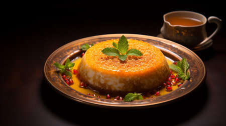 Photo of Knafeh as a dish in a high-end restaurantの素材