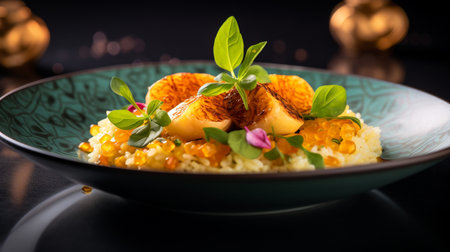 Photo of Mahalabia as a dish in a high-end restaurantの素材