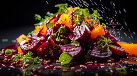 Photo of Roasted Beet Salad as a dish in a high-end restaurantの素材