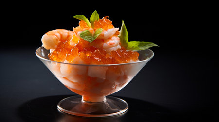 Photo of Shrimp Cocktail as a dish in a high-end restaurantの素材
