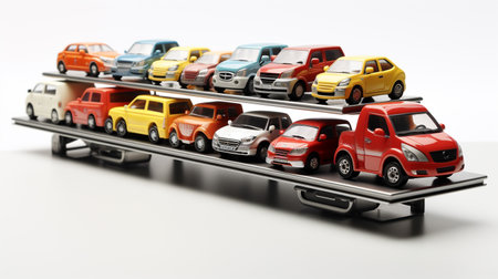 Displaying a 3D miniature Car Carrierの素材