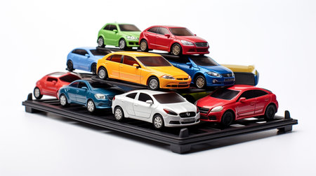 Displaying a 3D miniature Car Carrierの素材