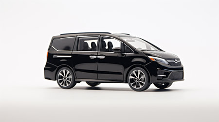 Displaying a 3D miniature Minivanの素材