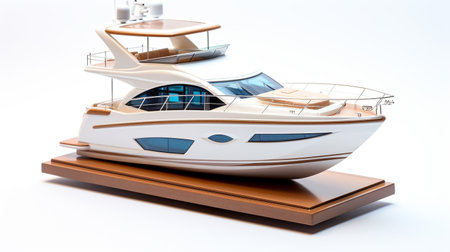 Displaying a 3D miniature Yachtの素材