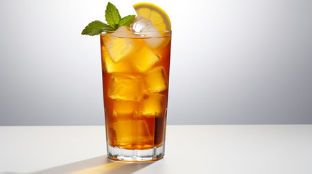 Photo of a Arnold Palmer drink isolated on flat white backgroundの素材