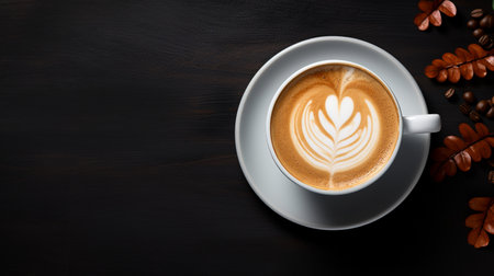 Photo of a Maple Latte isolated on flat white backgroundの素材