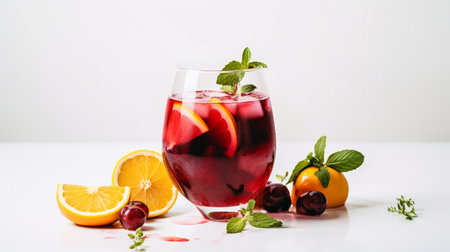 Photo of a Sangria isolated on flat white backgroundの素材